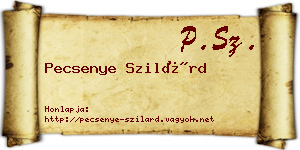 Pecsenye Szilárd névjegykártya